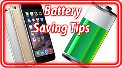 How To Save Battery iPhone 6 and iPhone 6 Plus - iOS 8 Battery Saving Tips
