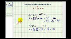 Ex: Convert Temperature from Celsius to Fahrenheit