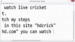 Watch free live Cricket