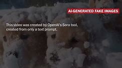 AI-generated video shows dogs playing in snow