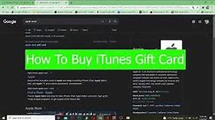 How To Buy iTunes Gift Card Online (2022)