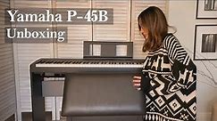 Unboxing Yamaha P-45B Digital Piano with Stand and Bench