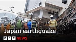 Japan earthquake: Death toll climbs to 64 as rescuers race to survivors | BBC News