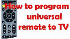 How to program universal remote to TV? Easy setup guide