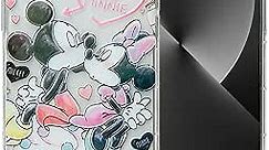 iFiLOVE for iPhone 15 Cute Case, Girls Kids Women Cute Cartoon Minnie Mickey Kiss Character Slim Soft TPU Clear Protective Case Cover for iPhone 15 (Minnie Mickey Kiss)