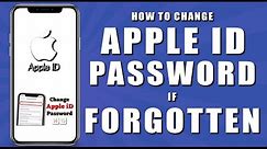 How to change apple id password if forgotten (2024)