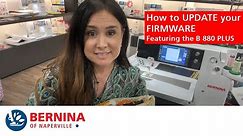 BERNINA Firmware: How to download and install the new Firmware Updates