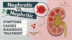 Nephrotic vs. Nephritic syndrome | Symptoms, diagnosis, causes, treatment | Visual explanation
