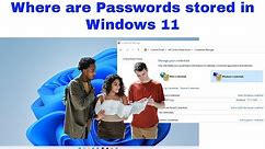 Process to Find Saved Passwords in Windows 11 | Where are passwords stored in Windows 11