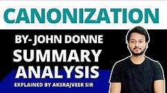 The Canonization by John Donne