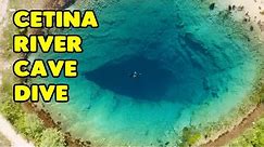 Diver Explore Stunning Cetina River Cave (Underwater Exploration)