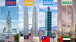 EVOLUTION of WORLD'S TALLEST BUILDING: Size Comparison (1901-2022) @SeekingtheTRUTH