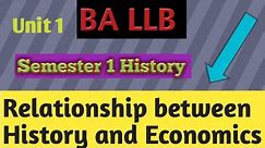 Relationship between History and Economics ! LLB (hons) Sem 1 Unit 1