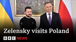 Ukraine's President Zelensky visits Poland - BBC News