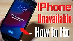 Get iPhone Unavailable Message on Lock Screen? Unlock It without Passcode NOW!