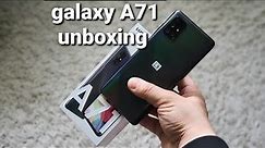 galaxy A71 unboxing and setup with tests