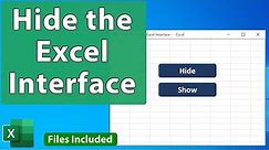 Hide the Entire Excel Interface - Ribbon Menu, Quick Access Toolbar, Status Bar, and More - EQ 81