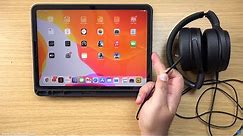 How To Connect Wired Headphones To An iPad Pro 2020 - USB C To 3.5mm TRRS Headphone & Mic Adapter