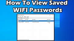 How to view all saved WiFi passwords