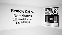 6537 - Remote Online Notarization