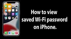 How to Find Wi-Fi Password on iPhone | View Saved Wi-Fi Password for Free