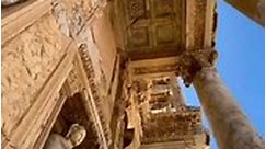 Video by @arkeolojievreni | The Library of Celsus, located in Ephesus, western Turkey, was the third-largest library in the Greco-Roman world, behind only those of Alexandria and Pergamum, believed to have held around 12,000 scrolls, with only its impressive facade remaining today, commissioned by Tiberius Julius Aquila Polemaeanus, a consul of the Roman Republic, as a funerary monument for his father Tiberius Julius Celsus Polemaeanus, who is buried in a crypt beneath the library in a decorated