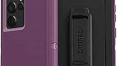 OtterBox Galaxy S22 Ultra Defender Series Case - HAPPY PURPLE, Rugged & Durable, With Port Protection, Includes Holster Clip Kickstand