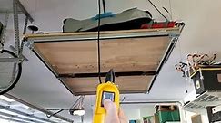 Garage Storage Ceiling Rack with Harbor Freight Electric Hoist
