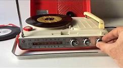 Vintage Portable AM Radio & Record Player - JVC Nivico RS-2100A - Made in Japan
