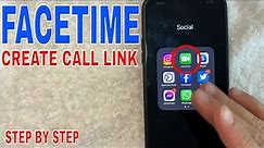 ✅ How To Create Facetime Call Link 🔴