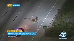 High-speed motorcycle chase through LA County ends in Anaheim
