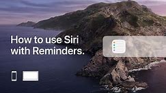 How To Use Siri With Apple Reminders