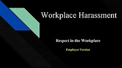 Harassment Training Audio Employees 10 2020