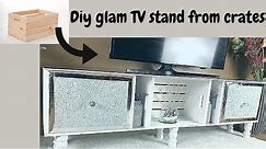 EASY GLAMOROUS TV STAND - A quick DIY for making an elegant TV stand using wooden crates!