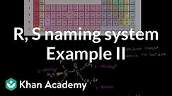 R,S (Cahn-Ingold-Prelog) naming system example 2 | Organic chemistry | Khan Academy