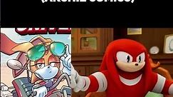 Knuckles rates Sonic Archie Girls #sonicthehedgehog #humor #memes #knuckles #waifu #shorts #chicas