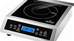 Duxtop Professional Portable Induction Cooktop, Commercial Range Countertop Burner, 1800 Watts Induction Burner with Sensor Touch and LCD Screen, P961LS/BT-C35-D, Silver/Black