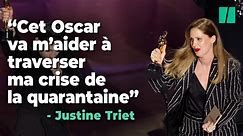 Aux Oscars 2024, Justine Triet évoque sa « crise de la quarantaine » et les couches de ses enfants