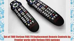 Set of TWO Verizon FiOS TV Replacement Remote Controls by Frontier works with Verizon FiOS