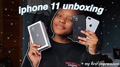 black iphone 11 unboxing, set up & first impressions!