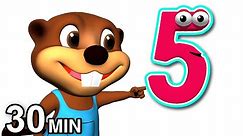 "Counting By 5s" Collection | 30 Min Kids Compilation, Toddlers Learn How to Count Numbers, ESL