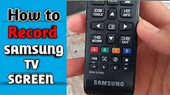 How to do screen recording in Samsung TV|Samsung Story Replay|2020|Hindi|Record TV|Samsung|