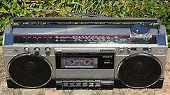 Sanyo M-7300K unboxing Cassette radio play 14 March 2019