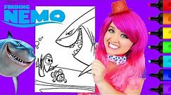 Coloring Finding Nemo Bruce The Shark Coloring Page Prismacolor Markers | KiMMi THE CLOWN