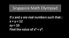 Nice Singapore Math Olympiad Question: Can you solve this?