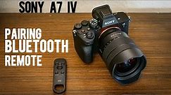How to pair a Bluetooth Remote with Sony A7IV