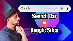 how to add search bar in google sites