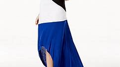 INC International Concepts I.N.C. Petite Colorblocked High-Low Maxi Dress, Created for Macy's - Macy's