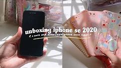 unboxing iphone se 2020 🥞 + aesthetic phone case haul 🍒 philippines