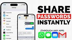 How to Share Saved Passwords Instantly in iPhone | iPhone Saved Passwords